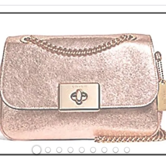 NWT Coach Cassidy crinkle metallic crossbody bag - Picture 1 of 12